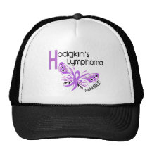 Lymphoma Hodgkins BUTTERFLY 3.1 Trucker Hats