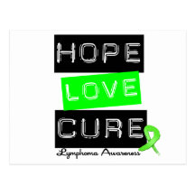Lymphoma Hope Love Cure Post Card