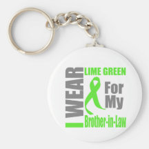 Lymphoma I Wear Lime Green Brother-in-Law Key Chain