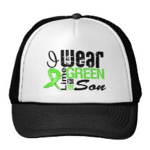Lymphoma I Wear Lime Green Ribbon SON Mesh Hats