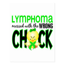 Lymphoma Messed With The Wrong Chick Post Card
