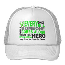 Lymphoma Non-Hodgkins HERO COMES ALONG 1 Dad Hats