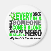 Lymphoma Non-Hodgkins HERO COMES ALONG 1 Dad Refrigerator Magnet