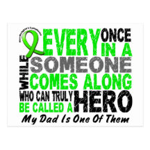 Lymphoma Non-Hodgkins HERO COMES ALONG 1 Dad Postcards