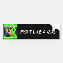 Lymphoma Rosie Riveter - Fight Like a Girl Bumper Stickers