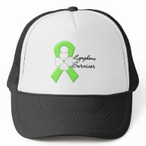 Lymphoma Survivor Flower Ribbon Mesh Hats