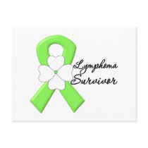 Lymphoma Survivor Flower Ribbon Postcard