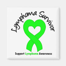 Lymphoma Survivor Heart Magnet
