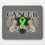 Lymphoma Survivor Mens Heraldry Mousepad