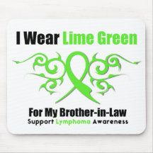 Lymphoma Tribal Ribbon For My Brother in Law Mousepad