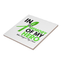 Lymphoma Tribute In Memory of My Hero Ceramic Tiles
