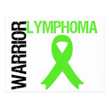 Lymphoma Warrior Grunge Postcard