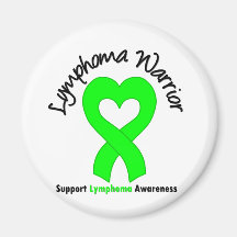 Lymphoma Warrior Heart Magnet