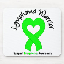 Lymphoma Warrior Heart Mouse Pad