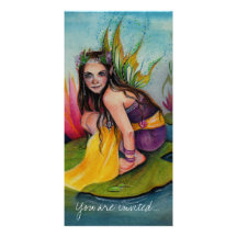 Lynsye Faerie w Locket Customized Photo Card