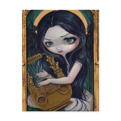 "Lyre Angel" Postcard by strangeling