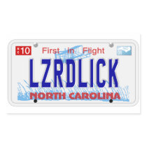 LZRDLICK NC Plate Sticker