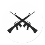 M16 Crossbones Sticker