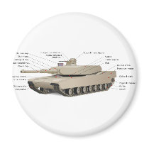 M1 Abrams Tank Fridge Magnets
