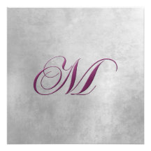 M Elegant Monogram Invitation