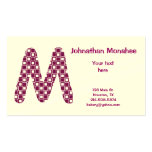 M Initial Business Card