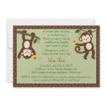 M is for Monkey Jungle Baby Shower Invitations