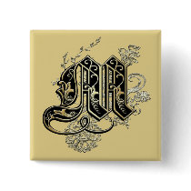 "M" monogram button