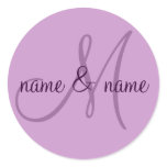 M monogram label - personalise  first names