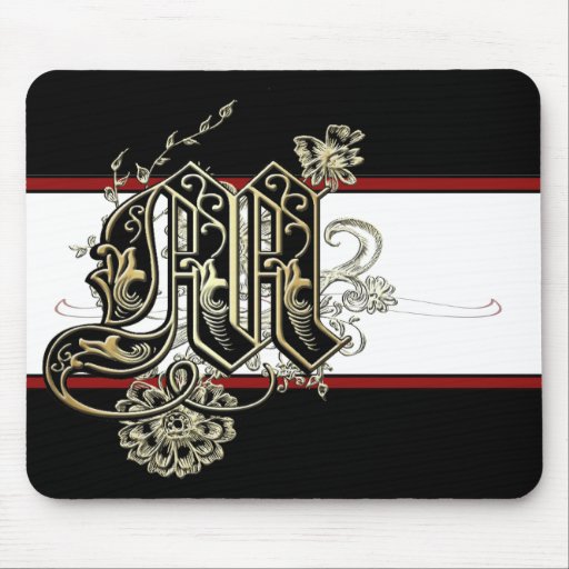 "M" monogram mousepad