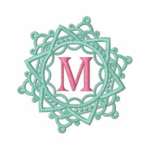 M Monogram Snowflake embroidered womens shirt Polo Shirt