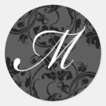 M Monograms Initial Wedding Stickers