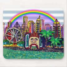 M-Pad | Luna Park Sydney Rainbow Stripes Mousemat