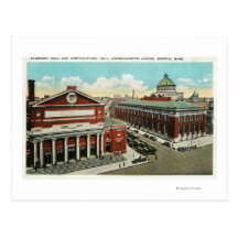 MA Avenue View of Symphony, Horticultural Postcard