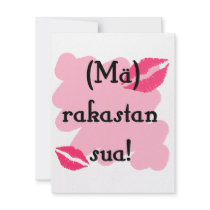 Mä rakastan sua - Finnish I love you Custom Invite