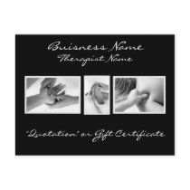 Maasage Therapy Gift Card Post Card