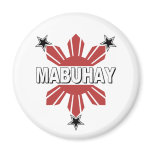 Mabuhay Filipino Sun and Star magnets