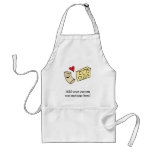 Mac Loves Cheese, Funny Cute Macaroni + Cheese Aprons