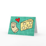 Mac Loves Cheese, Funny Cute Macaroni + Cheese cards