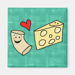 Mac Loves Cheese, Funny Cute Macaroni + Cheese Magnets