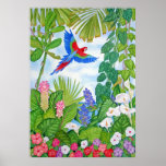 Macaw in Flight Print
