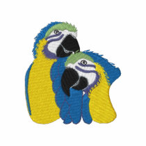 Macaw Parrots Embroidered Shirt