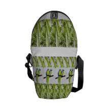 Macaws and Bamboo Printed Bag Messenger Bags