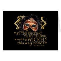 Macbeth "Something Wicked" Quote (Gold Version) Cards
