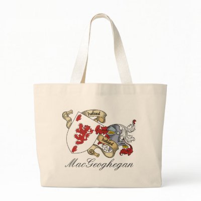 MacGeoghegan Family Crest Tote Bags by coatsofarms