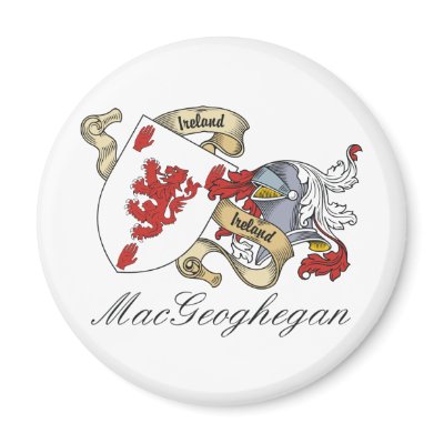 MacGeoghegan Family Crest Fridge Magnet by coatsofarms