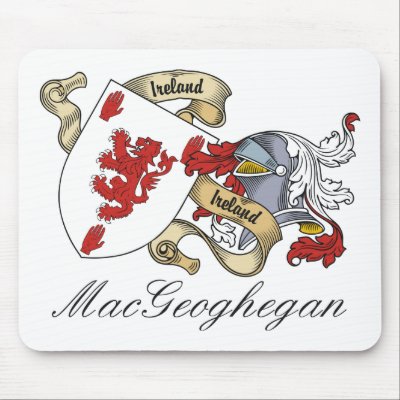 MacGeoghegan Family Crest Mouse Pads by coatsofarms