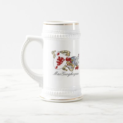 MacGeoghegan Family Crest Mugs by coatsofarms