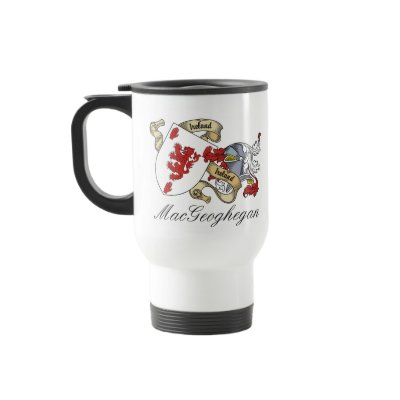 MacGeoghegan Family Crest Mugs by coatsofarms