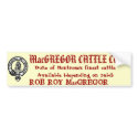 MacGREGOR CATTLE CO. bumper stickers