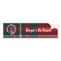 MacGregorRed1, Gregor Badge, Gregor's On Board! bumper stickers